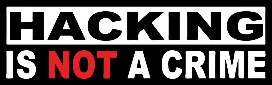 Hacking is not a crime Logo